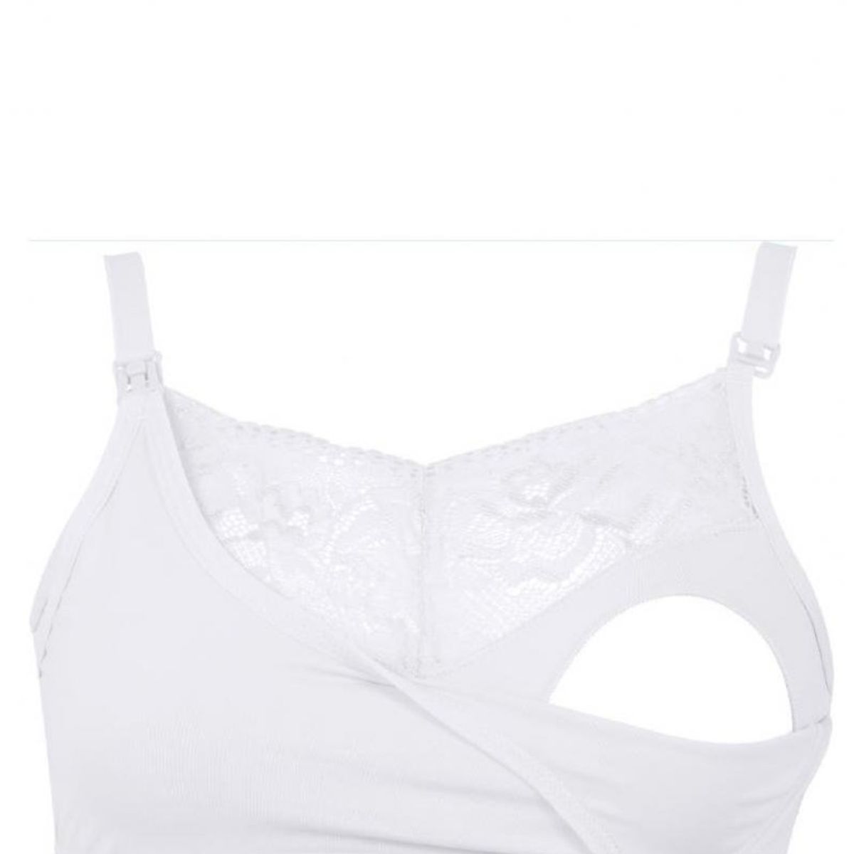 2RIOS - Sosten Lactancia Semi Encaje Blanco 2Rios
