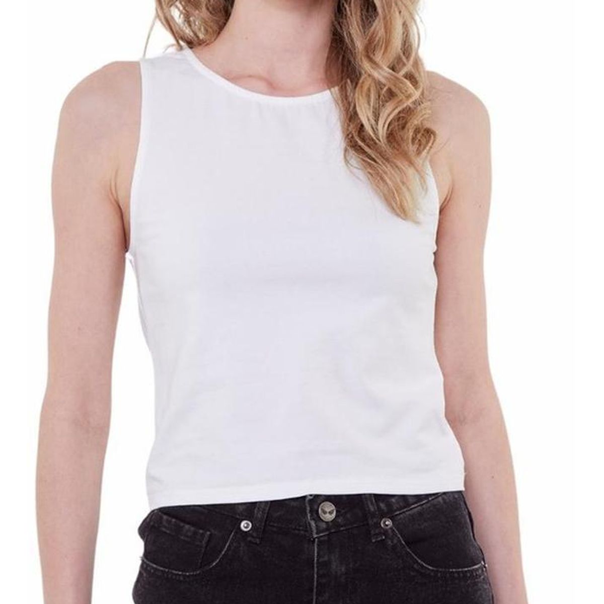 JACINTA TIENDA - Polera Gracia crop II blanca Jacinta Tienda