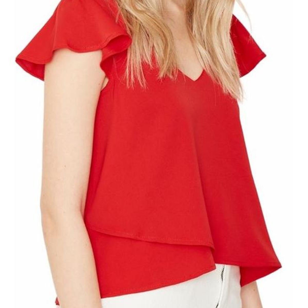 JACINTA TIENDA - Polera Sara manga corta II roja Jacinta Tienda.-----