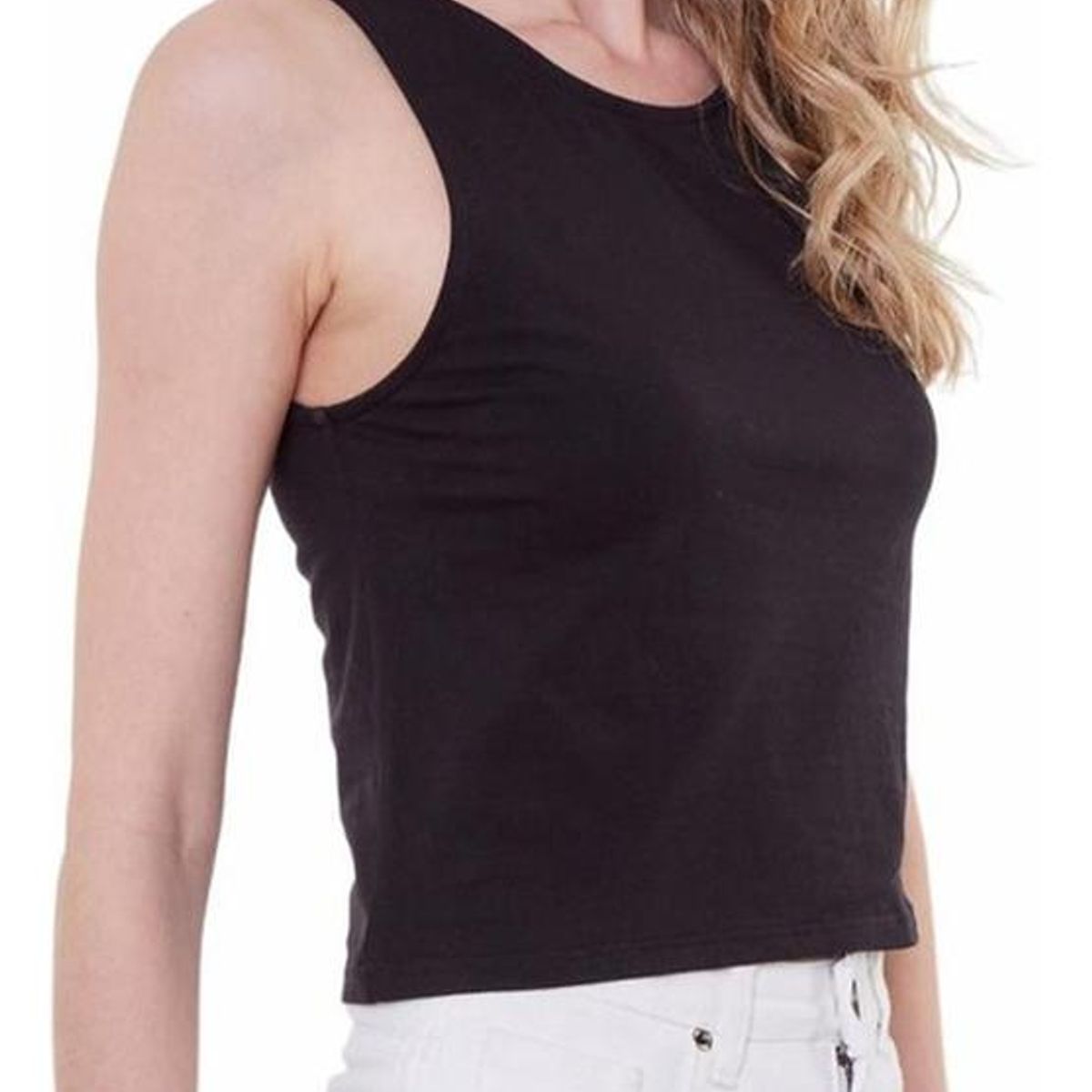 JACINTA TIENDA - Polera Gracia crop II negra Jacinta Tienda