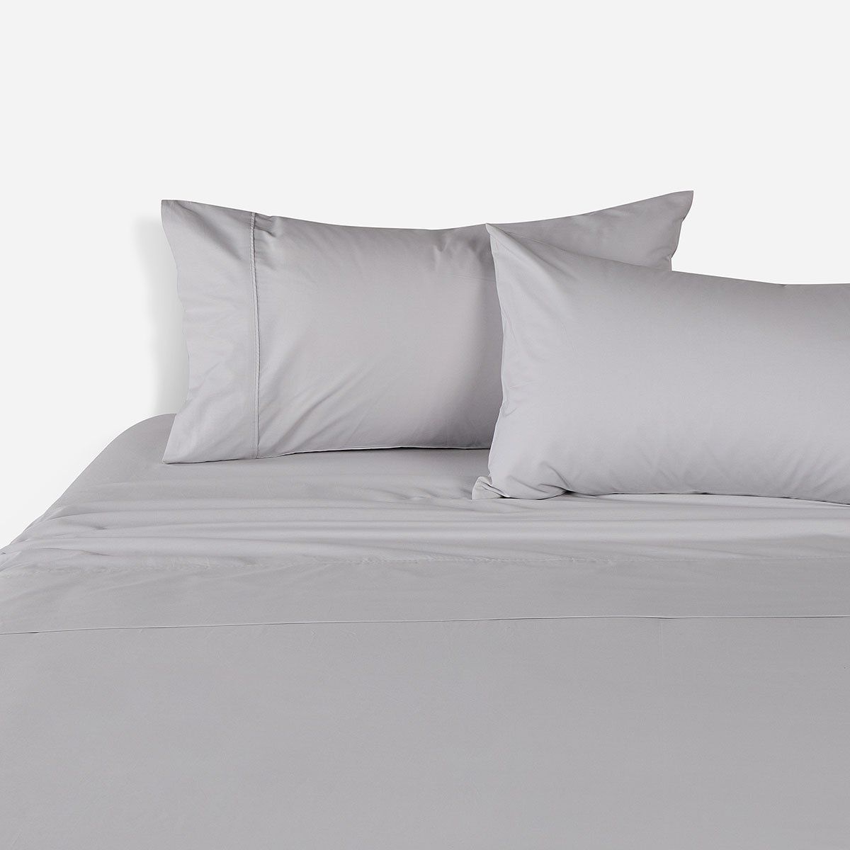 ROSEN - Sábana Rosen 200 Hilos Algodón Lisa Plata 2 Plazas
