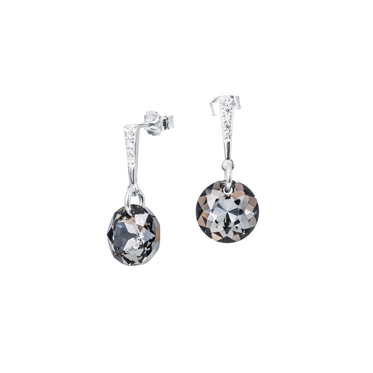 JOYAS MONTERO - Aros Gracia Plata 925 creado con cristales de Swarovski® Silver Night