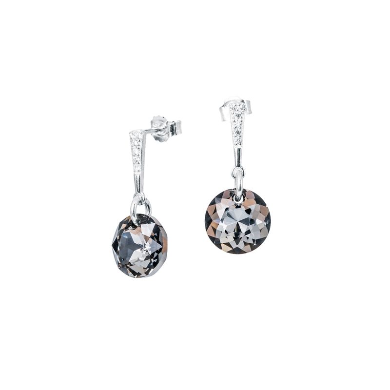 JOYAS MONTERO - Aros Gracia Cristales Genuinos Silver Night