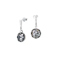 JOYAS MONTERO - Aros Gracia Plata 925 creado con cristales de Swarovski® Silver Night