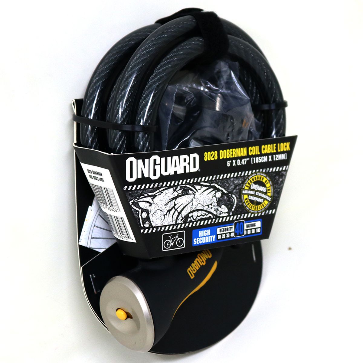 ONGUARD - Candado OnGuard Llave Espiral Doberman 185cmX10mm