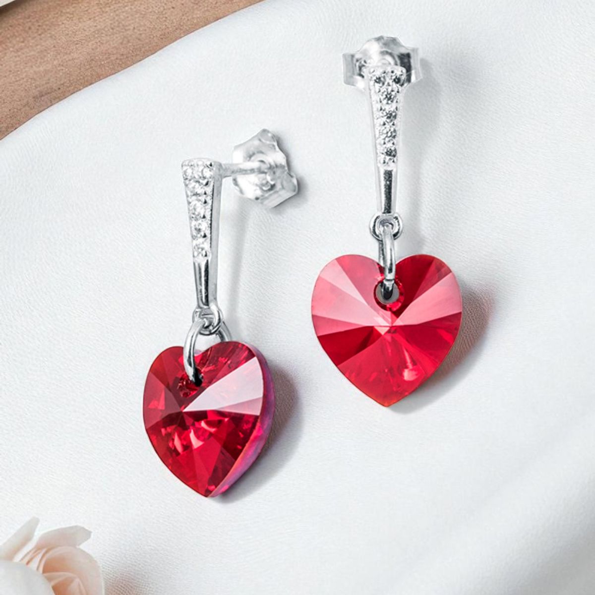 JOYAS MONTERO - Aros Romance Plata 925 creado con cristales de Swarovski® Siam