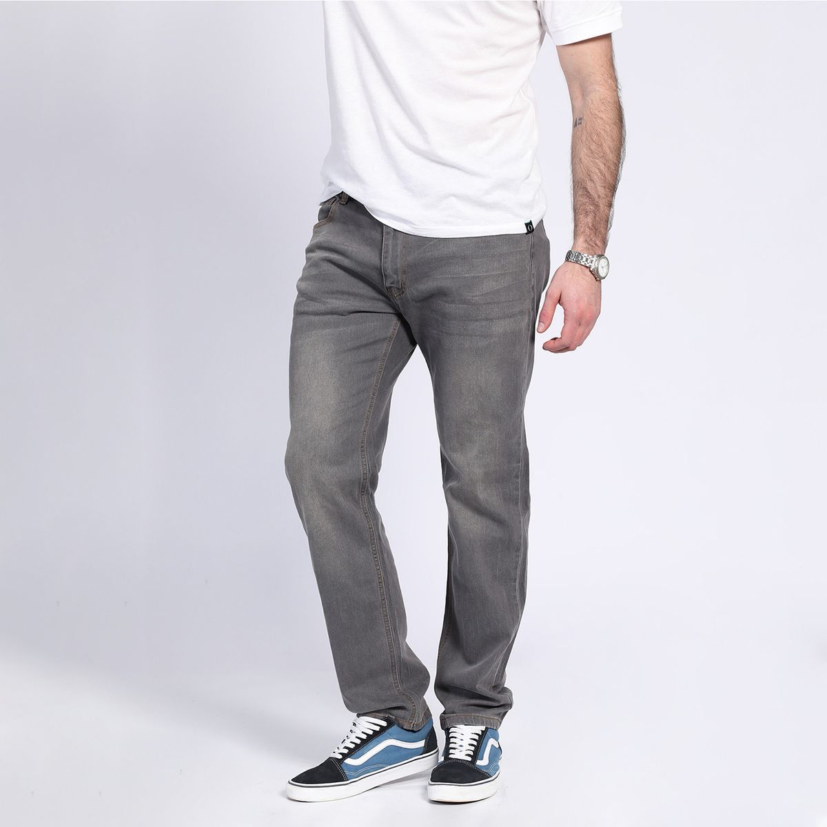POTROS - Jeans Linea Spandex Slim Fit Gris oscuro POTROS