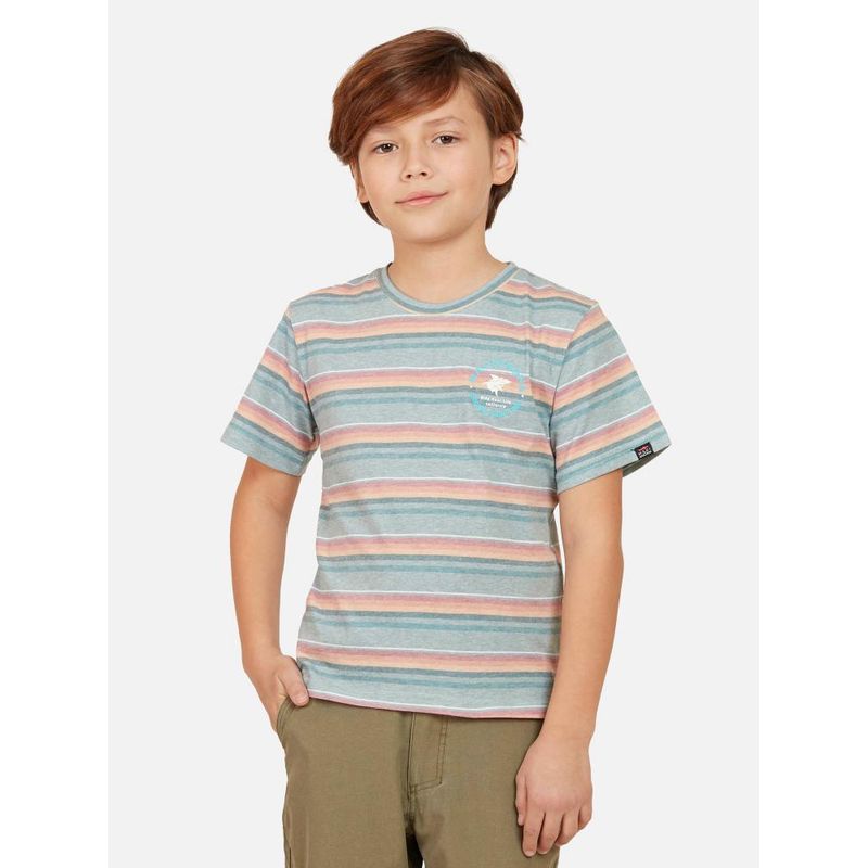 MAUI AND SONS - Polera STRIPE SS TEE Niño Naranja Maui and Sons
