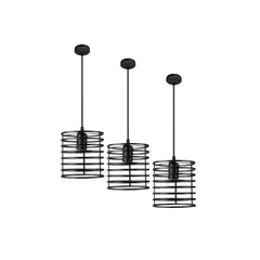 GENERICO - Pack X3 Lamparas Rusticas Colgantes Lampara Vintage Colgante