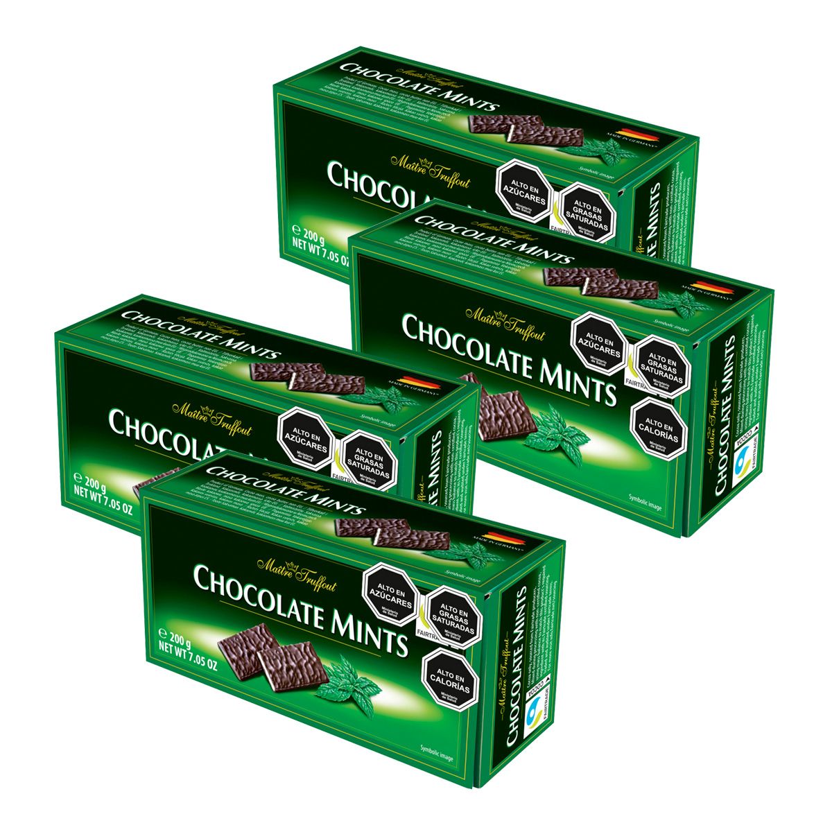 MAITRE TRUFFOUT - Pack Chocolate 4 Estuches mints Maitre Truffout 200g