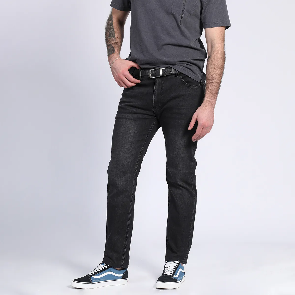 POTROS - Jeans Linea Spandex Slim Fit Negro POTROS