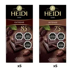HEIDI - Pack 5 tableta extreme 80g+5 intense 80g