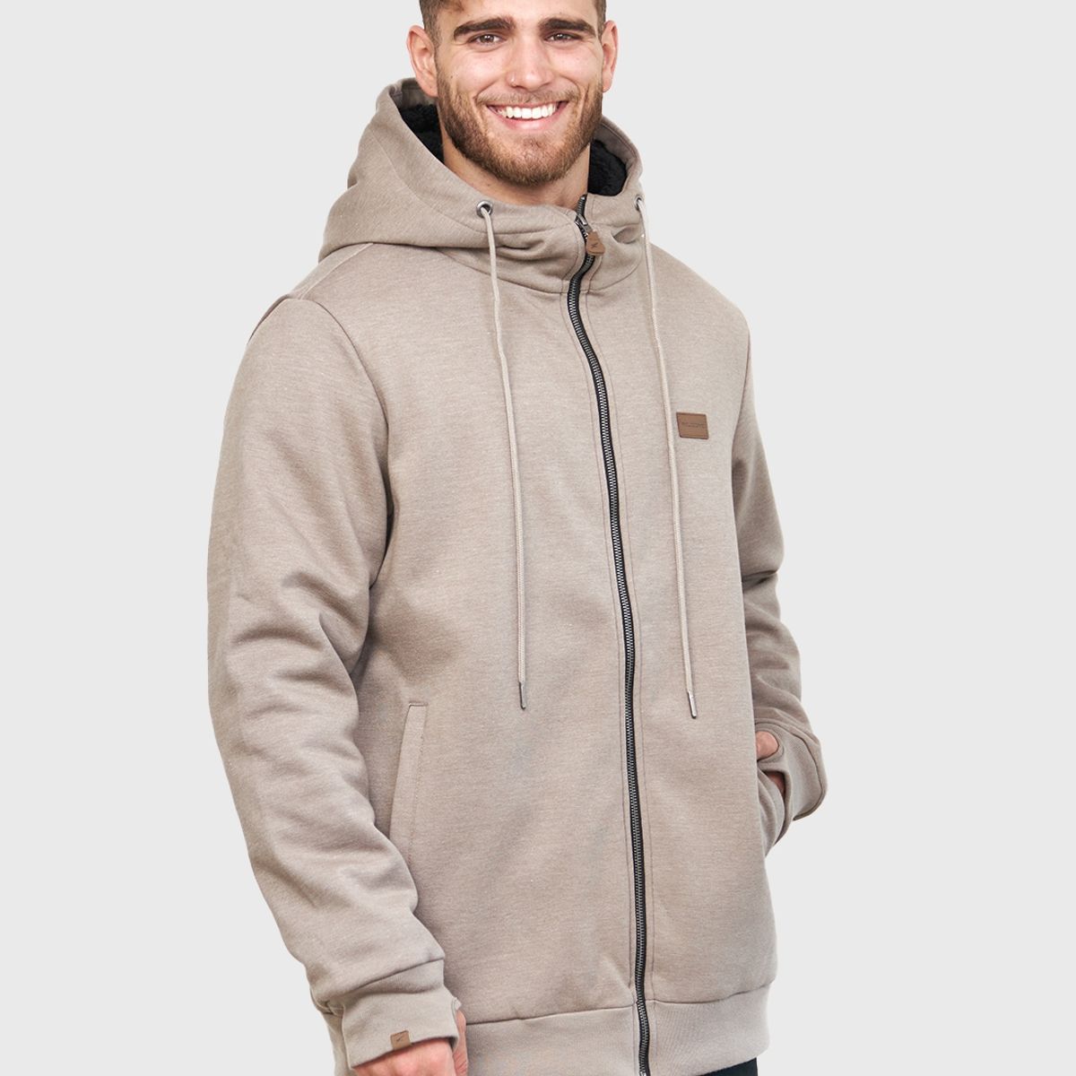FALCONE - Polerón con Sherpa Ride Season V2 Taupe Hombre Falcone