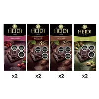 Pack 8 tabletas chocolate dark surtidas 80g