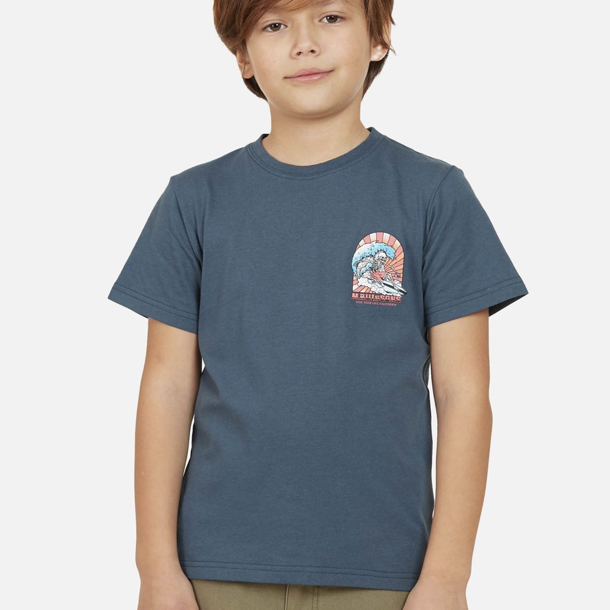 MAUI AND SONS - Polera Brake Wave SS TEE Niño Azul Maui and Sons