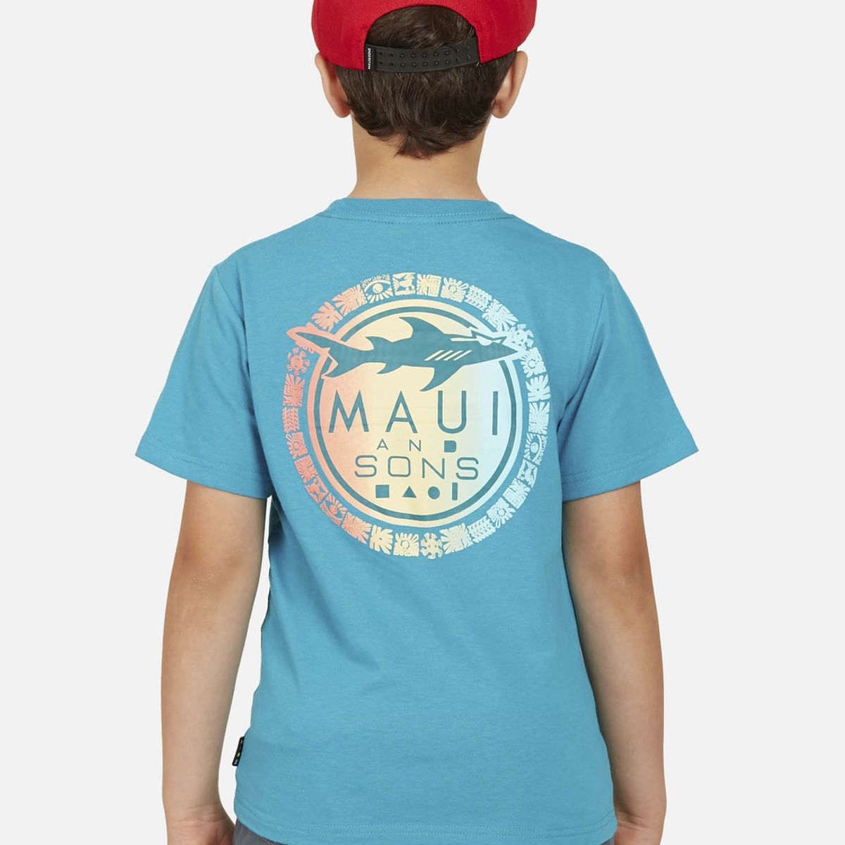 MAUI AND SONS - Polera HAWAIIAN SHARK Niño Azul Maui and Sons