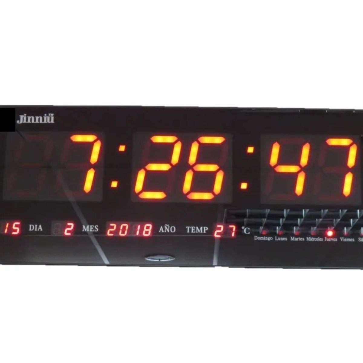 GENERICO - Reloj Digital Led C Fecha Temperatura 48x19 Cm