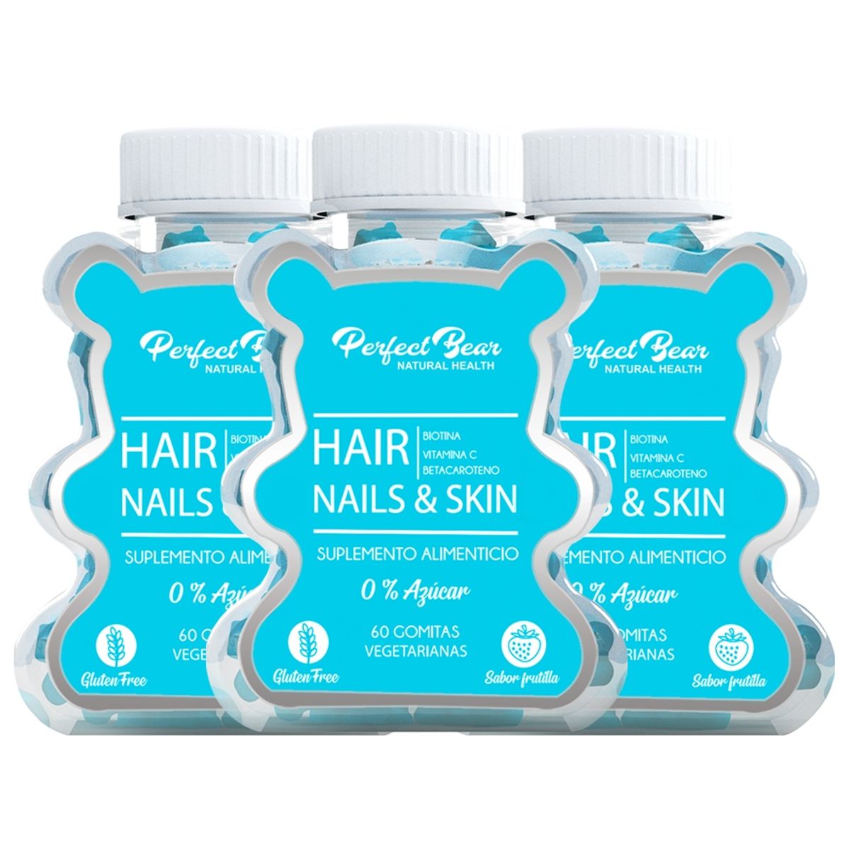 Perfect Bear - Biotina  3 meses vitaminas para el pelo