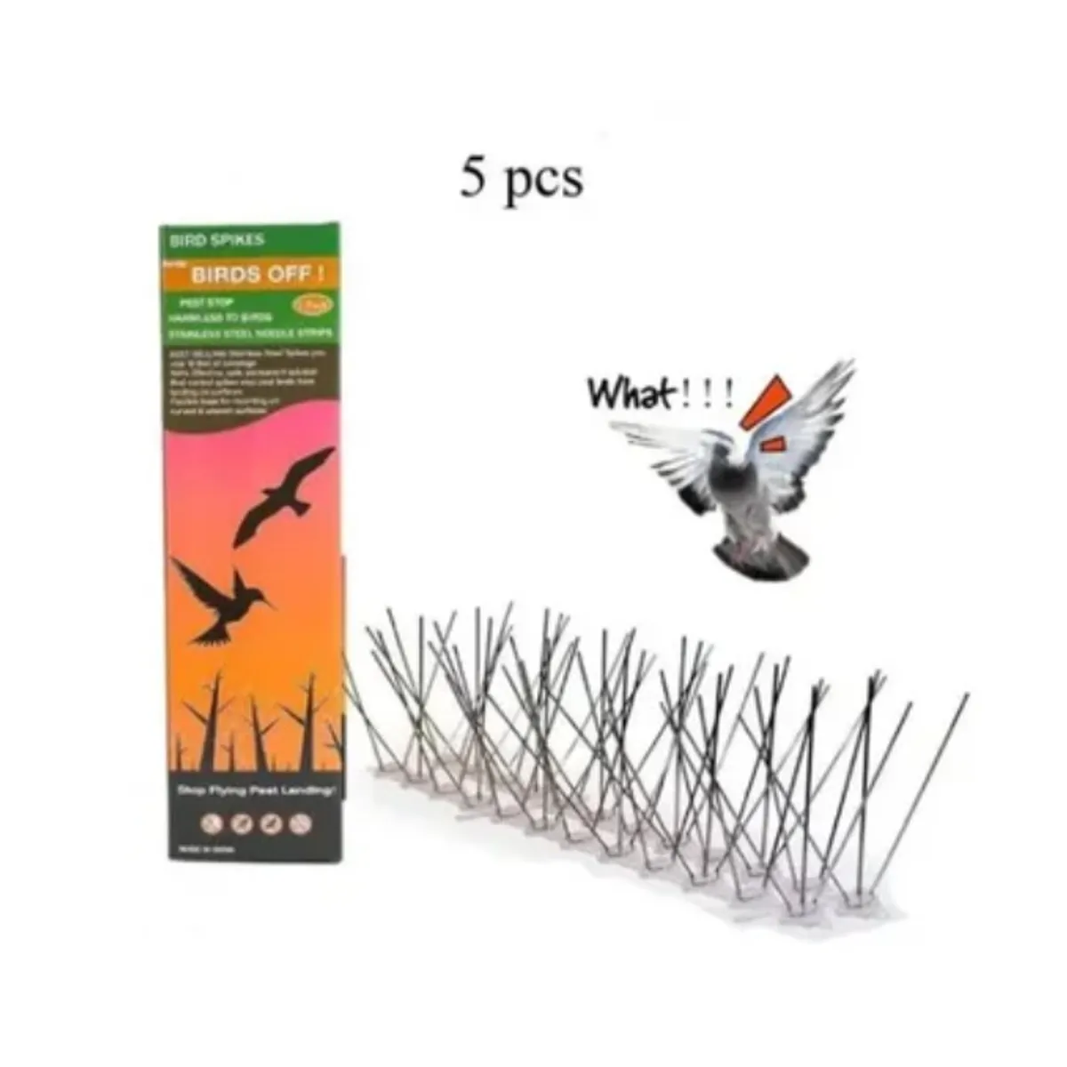 ESHOPANGIE - Pack 5 Púas Repelentes Palomas Anti Aves Ahuyentador