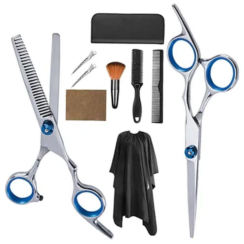 ESHOPANGIE - Set De Peluqueria Tijeras Entresecadora Accesorios 10pcs