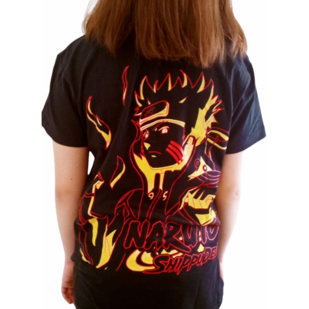 GENERICO - Polera Naruto Uzumaki Negra Anime Otaku Manga
