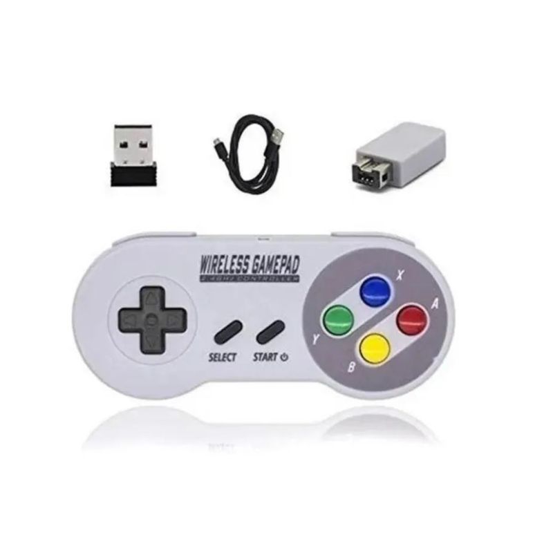 GENERICO - Control Inalámbrico Snes 24g SNES USB Compatible SNESPCANDROID