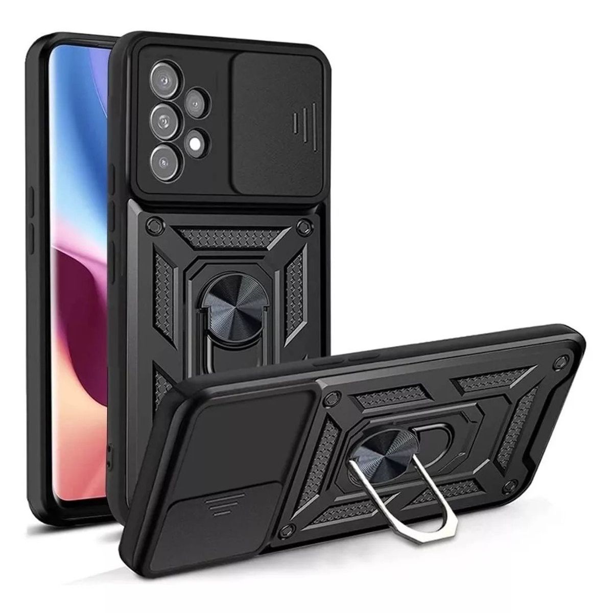 GENERICO - Carcasa Para Samsung A73 5G Y Lamina De Vidrio Completa.