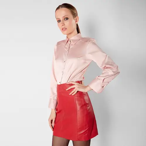 AMEN LEATHER - Mini De Cuero Aka Roja Amen