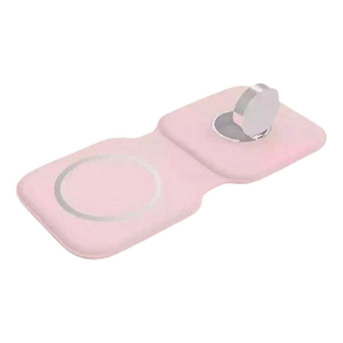 GENERICO - 2 En 1 Cargador Inalámbrico 15w Plegable Ios Rosado