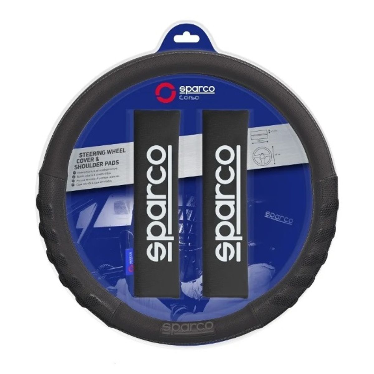 SPARCO - Cubre volante y cubre de cinturón SPARCO