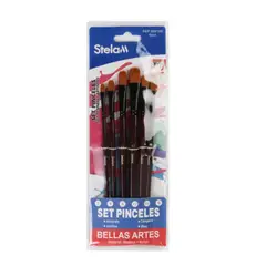 OEM - Set De 6 Pinceles Artisticos Textura Suave - Acrilico
