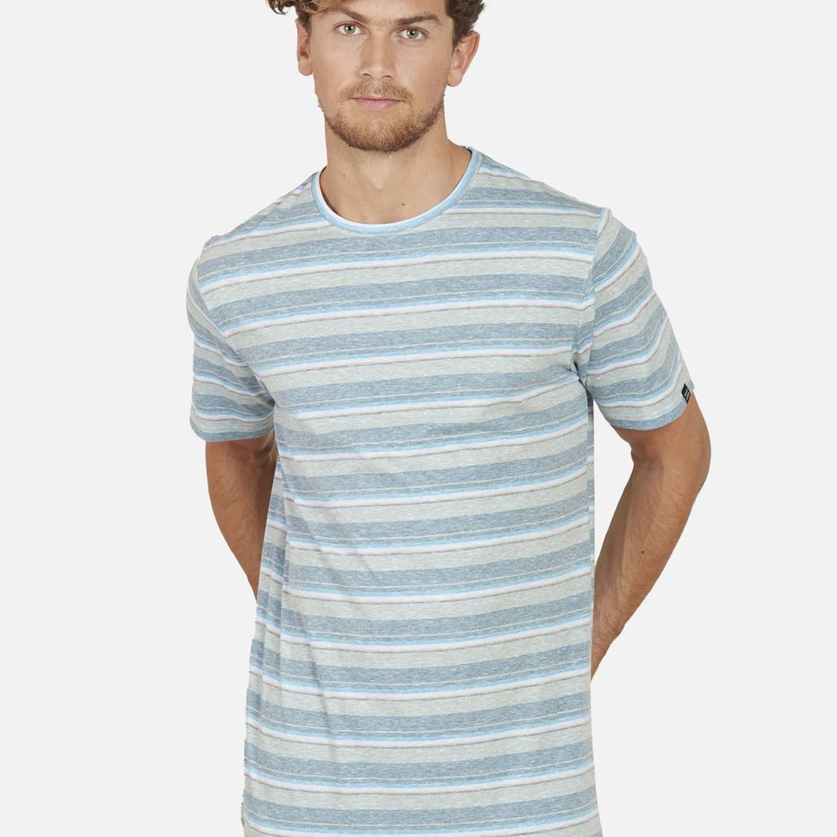 MAUI AND SONS - Polera VENICE STRIPE SS TEE Hombre Verde Maui and Sons