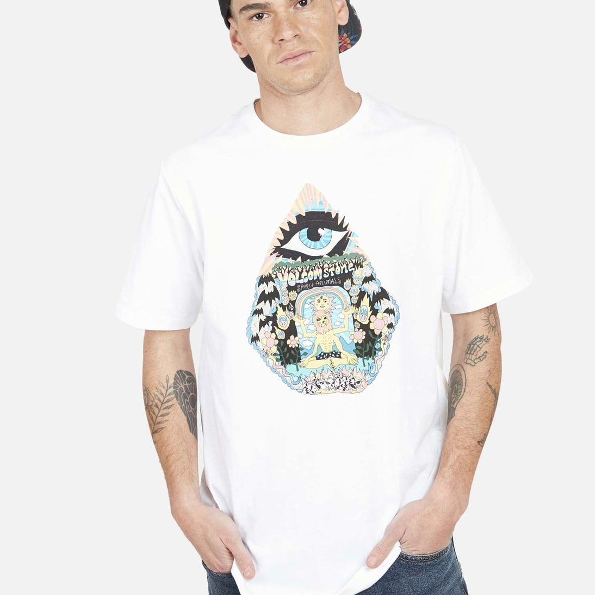 VOLCOM - Polera TEAM VITALS SS TEE Hombre Blanco Volcom