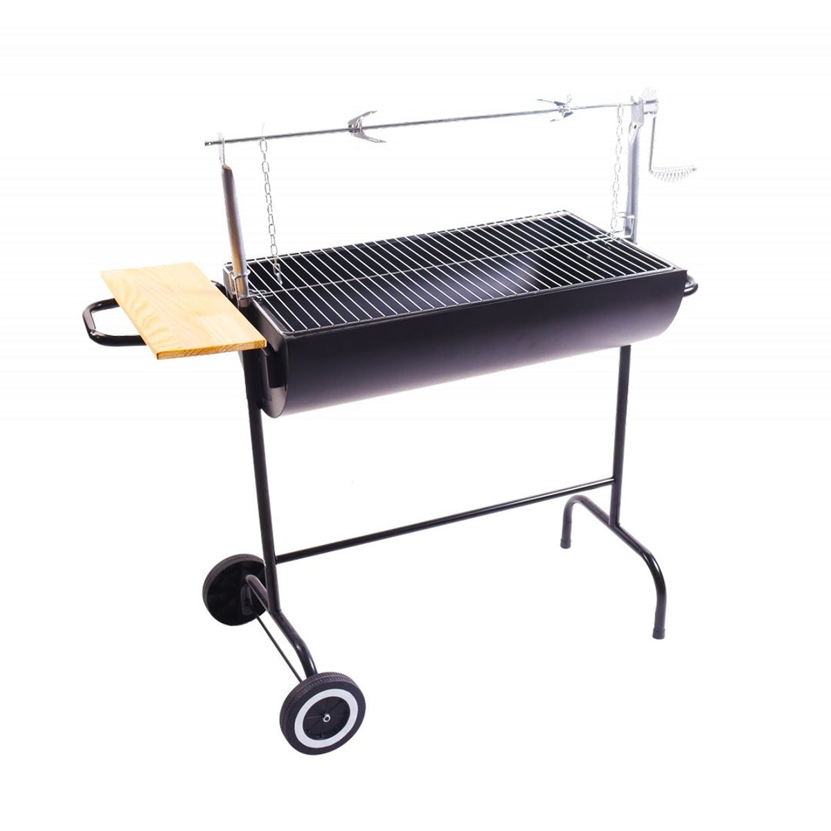 GENERICO - PARRILLA ASADO CON TAMBOR+TABLA 110X44X105CM-MIMBRAL