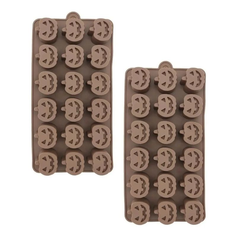 GENERICO - 2 Moldes De Chocolate Molde De Silicona Chocolate Calabaza