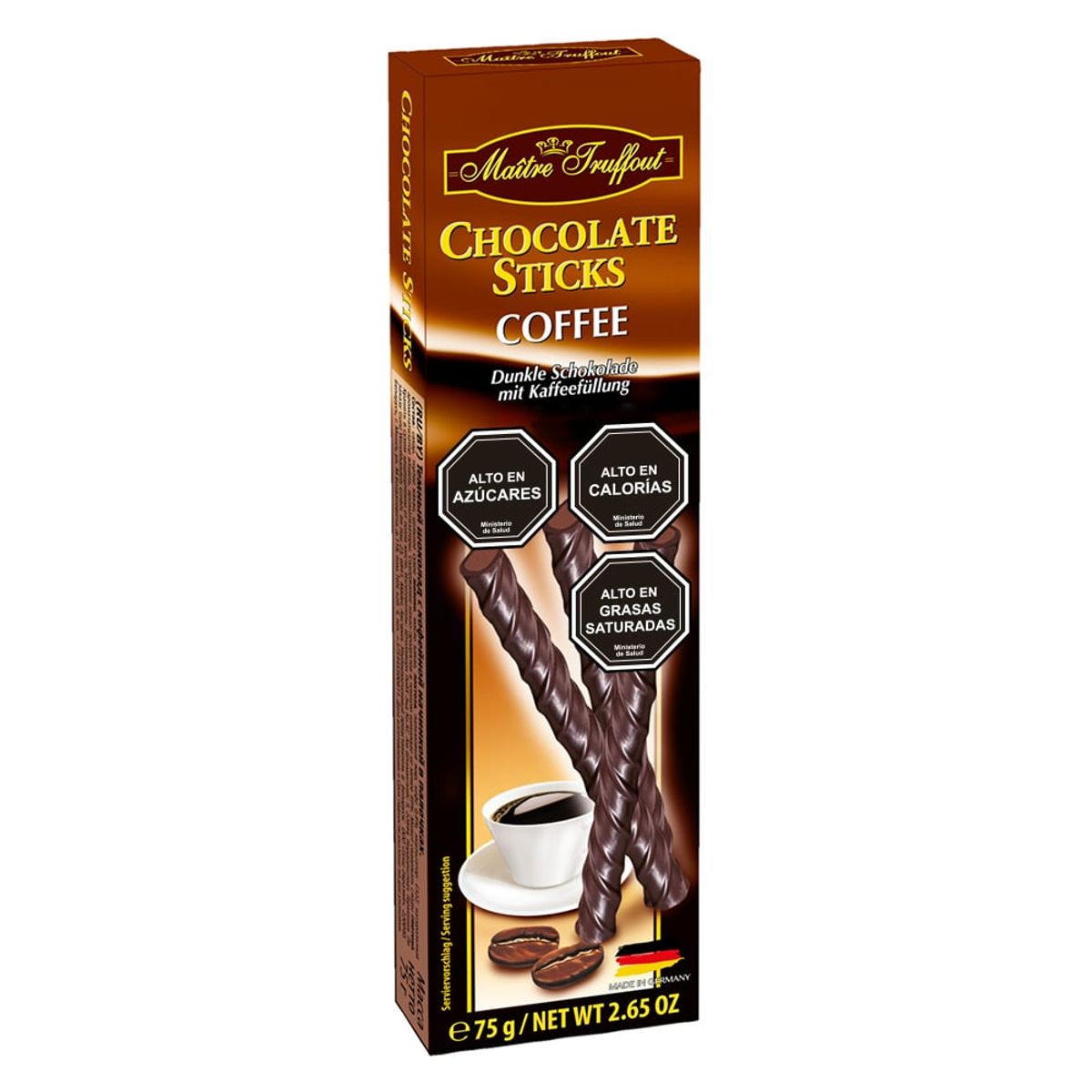 MAITRE TRUFFOUT - Pack 6 Chocolate stick Maitre Truffout 75g surtido