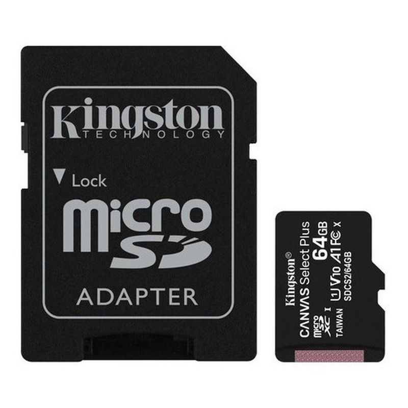 KINGSTON - Tarjeta De Memoria Kingston Canvas Selectplus Adaptador 64gb