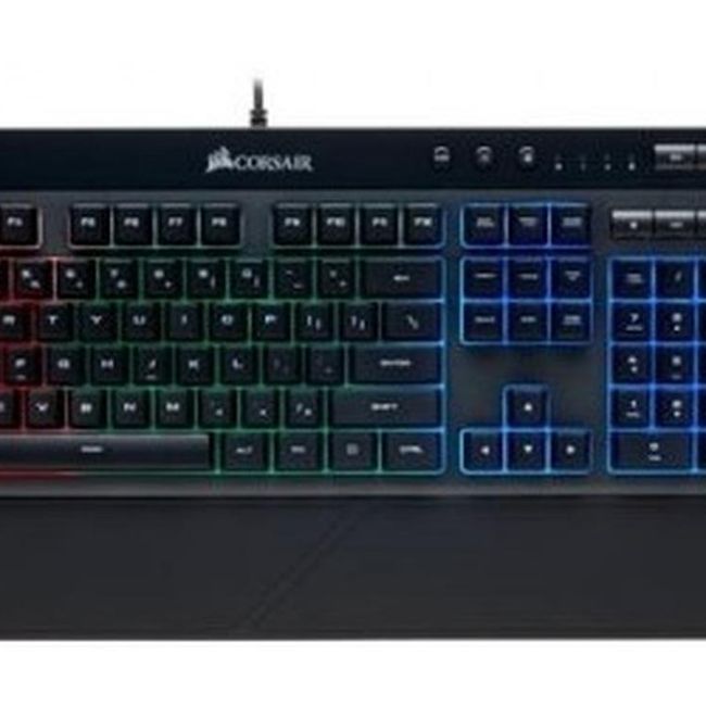 CORSAIR - Combo Teclado y Mouse Gamer Corsair K55 Ingles Harpoon