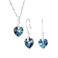 Conjunto Romance Plata 925 creado con cristales de Swarovski® Bermuda Blue