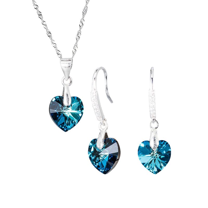 JOYAS MONTERO - Conjunto Romance Cristales Genuinos Bermuda Blue