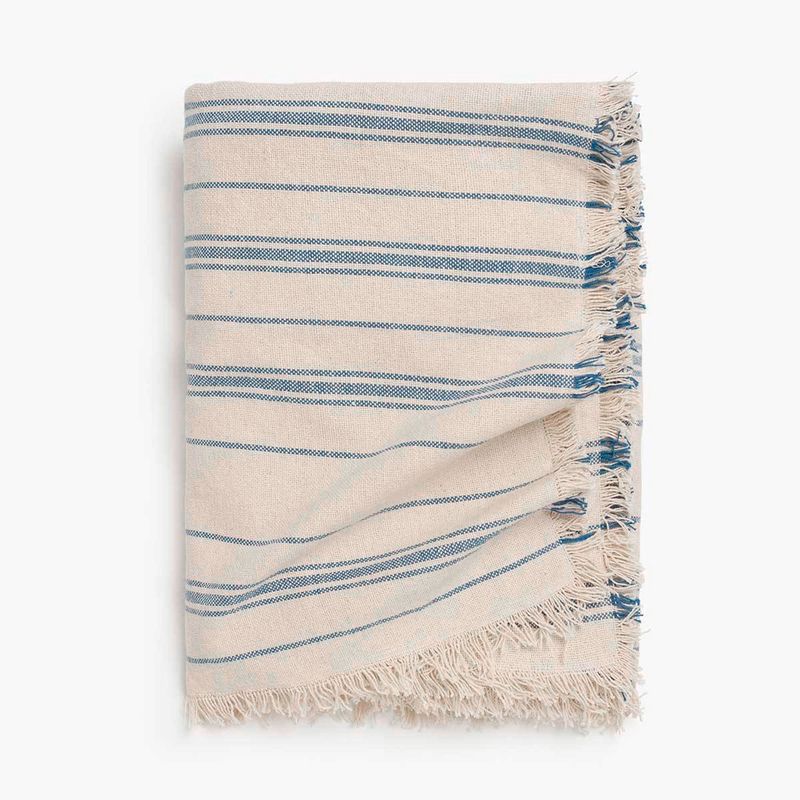 CALMA HOUSE - Cubrecama Capri 180x260 Azul (cama 1 o 1 1/2 plazas) Calma House