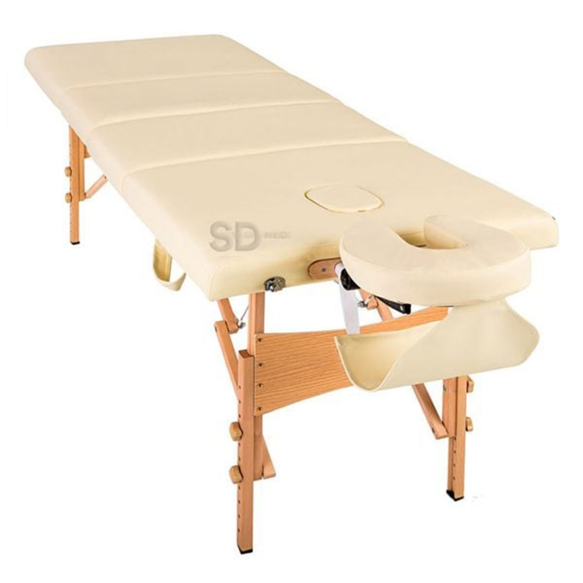 SDFIT - Camilla Madera 4 Secciones – Masajes Sd-fd095b Crema