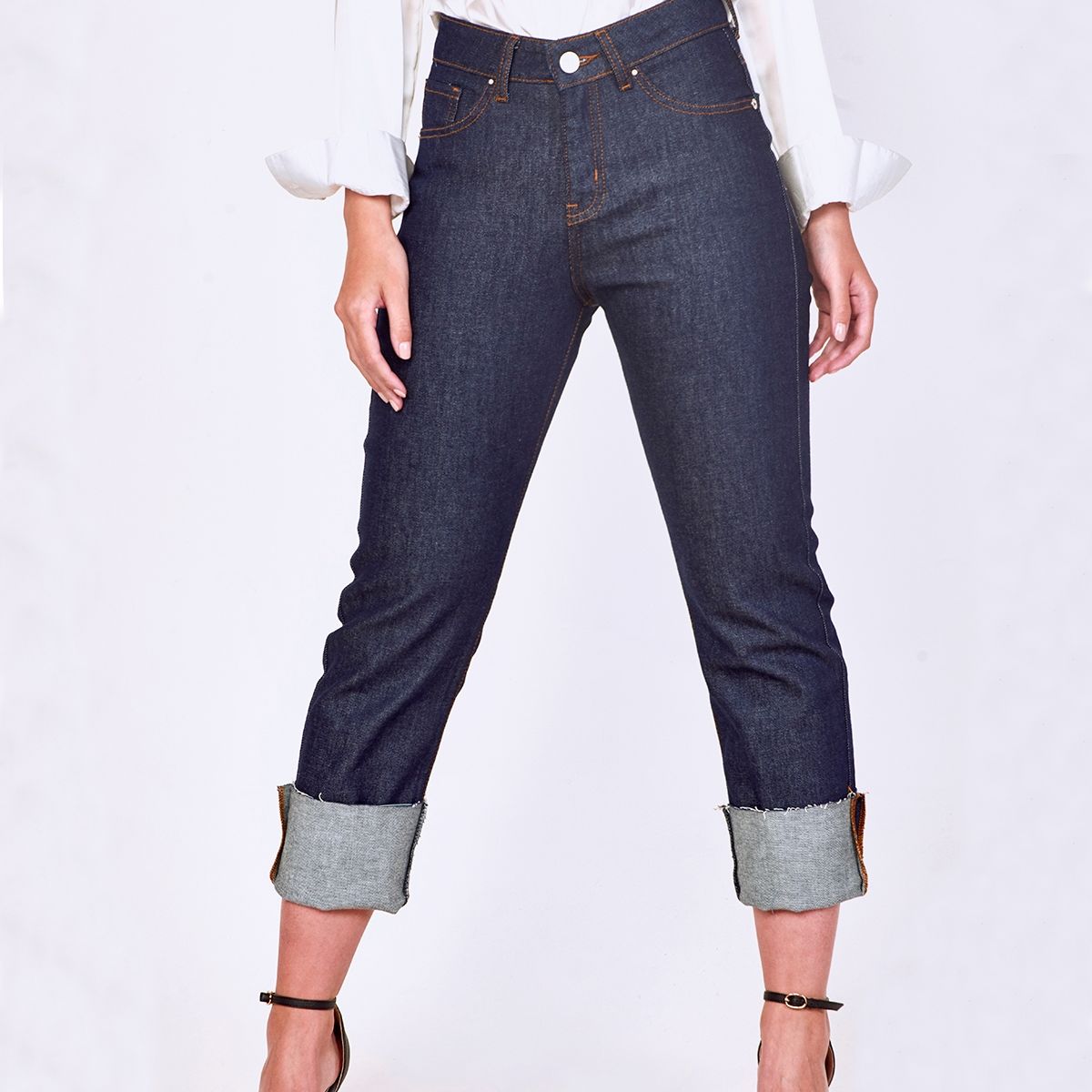 MOMCHIC - Jeans recto julieta azul