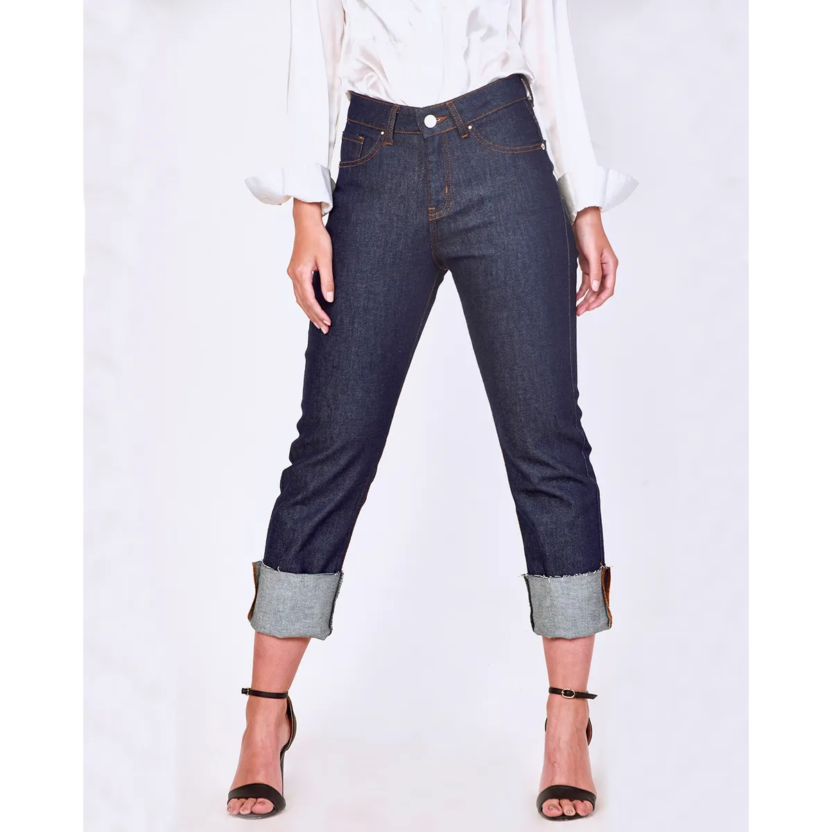 MOMCHIC - Jeans recto julieta azul