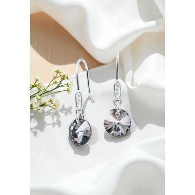 Imagen 2 del producto Aros Punto De Luz Circon Plata 925 creado con cristales de Swarovski® Silver Night