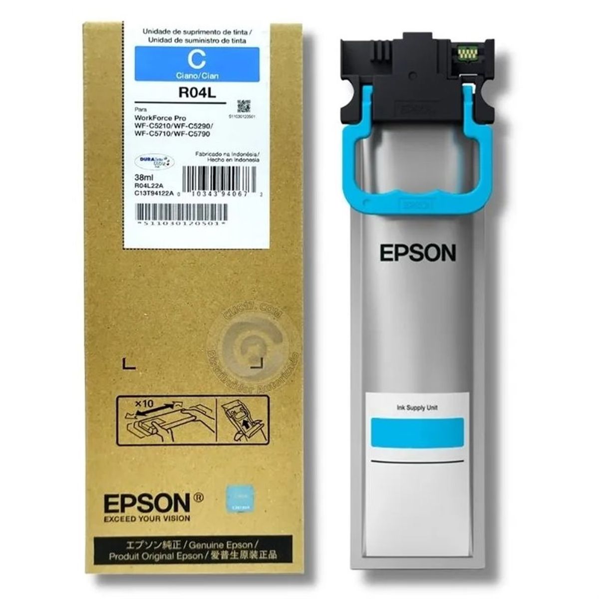 EPSON - Tinta Epson T941220 WorkForce WF C5210/90 WF C5710/90 Cyan EPSON
