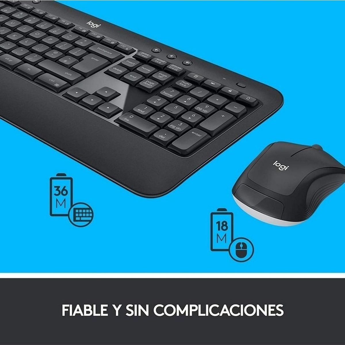 LOGITECH - Combo Teclado Y Mouse Logitech Mk540 Advanced Español Kit
