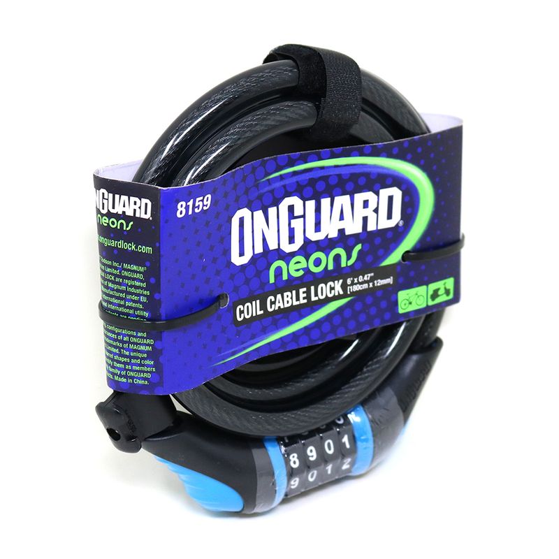 ONGUARD - Candado OnGuard Clave Espiral NS 180cmX12mm