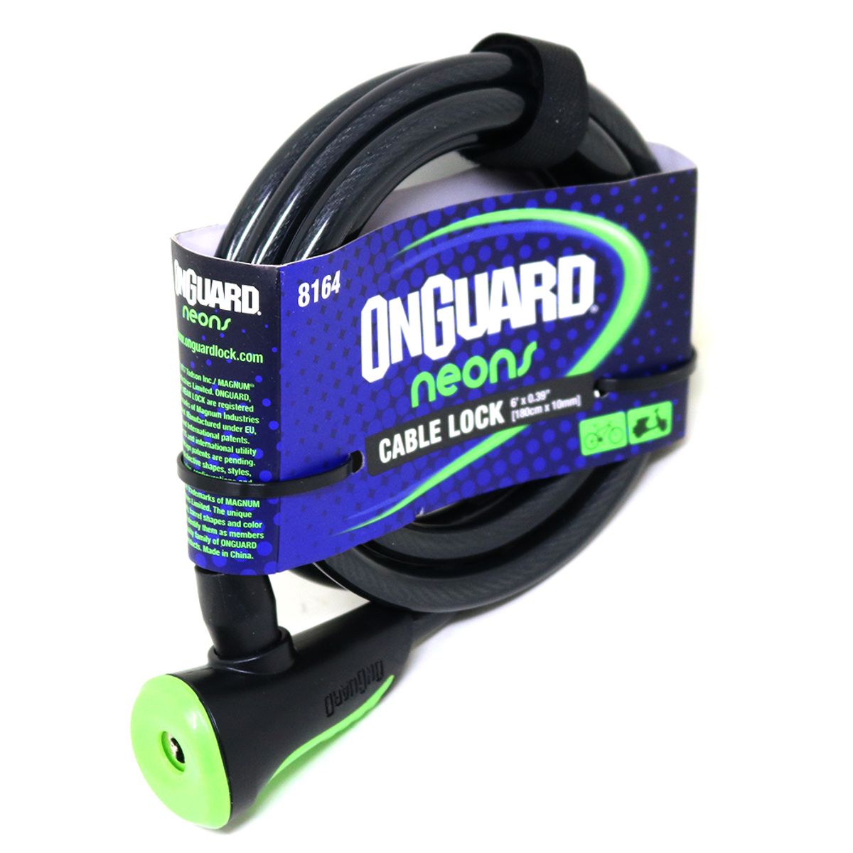 ONGUARD - Candado OnGuard Llave Espiral NS 180cmX10mm