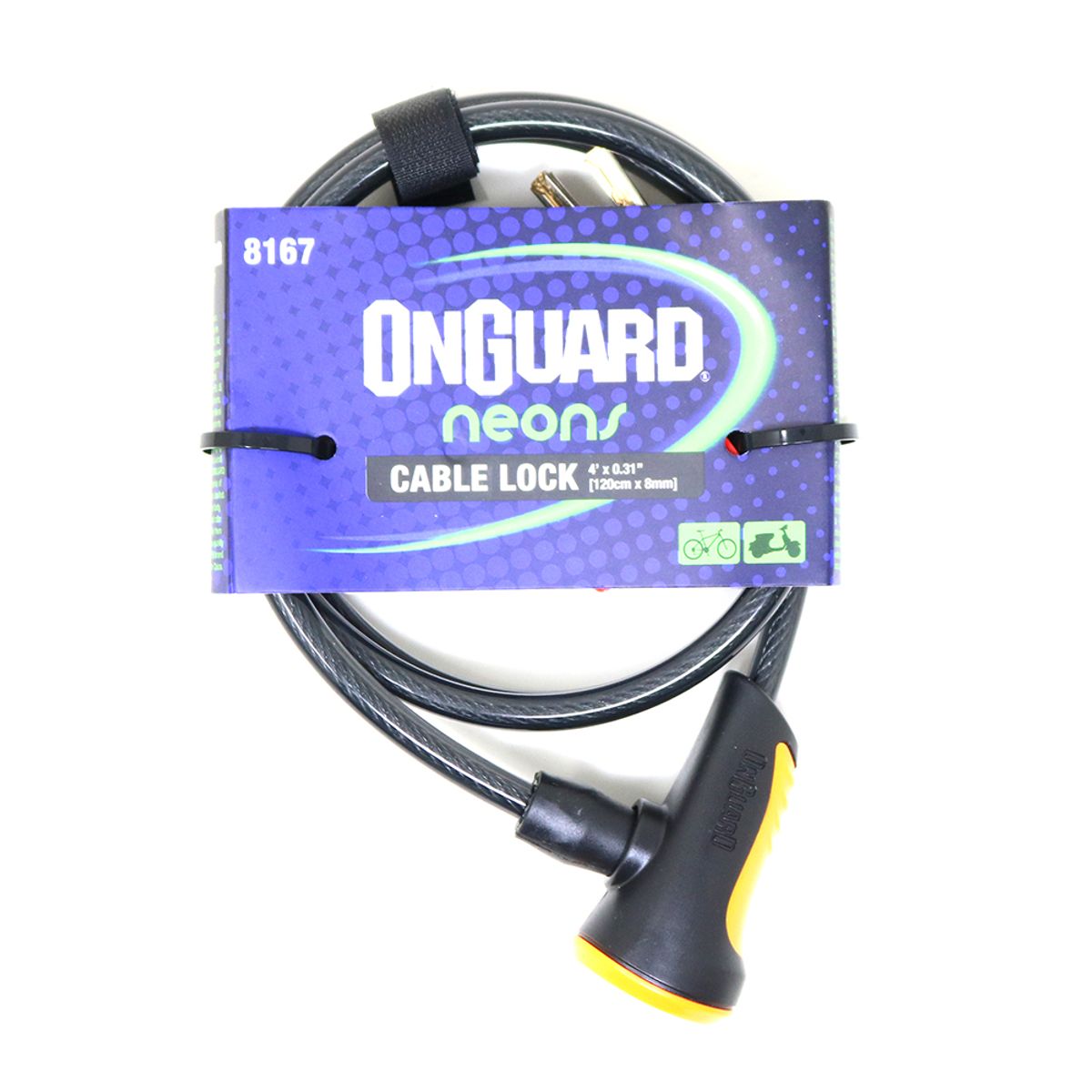 ONGUARD - Candado OnGuard Llave Espiral NS 120cmX8mm